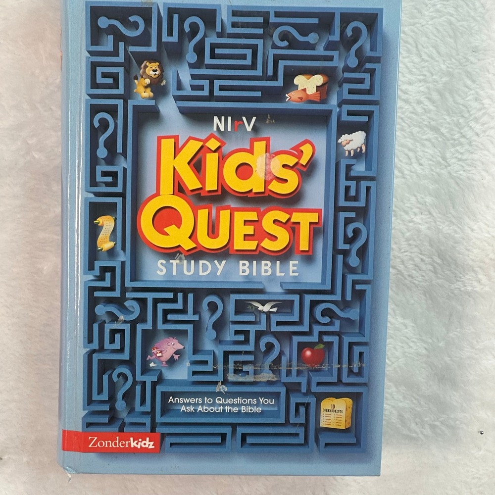 NIrV Kids' Quest Study Bible‎ 0-310-92558-4 1997 Hardcover Blue Maze